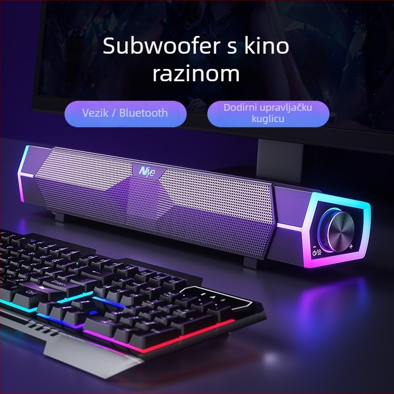 Bluetooth desktop audio sustav sa subwooferom – 2 zvučnika, 6W, Bluetooth 5.0, 100Hz–20kHz, SNR ≥60dB, IPX5