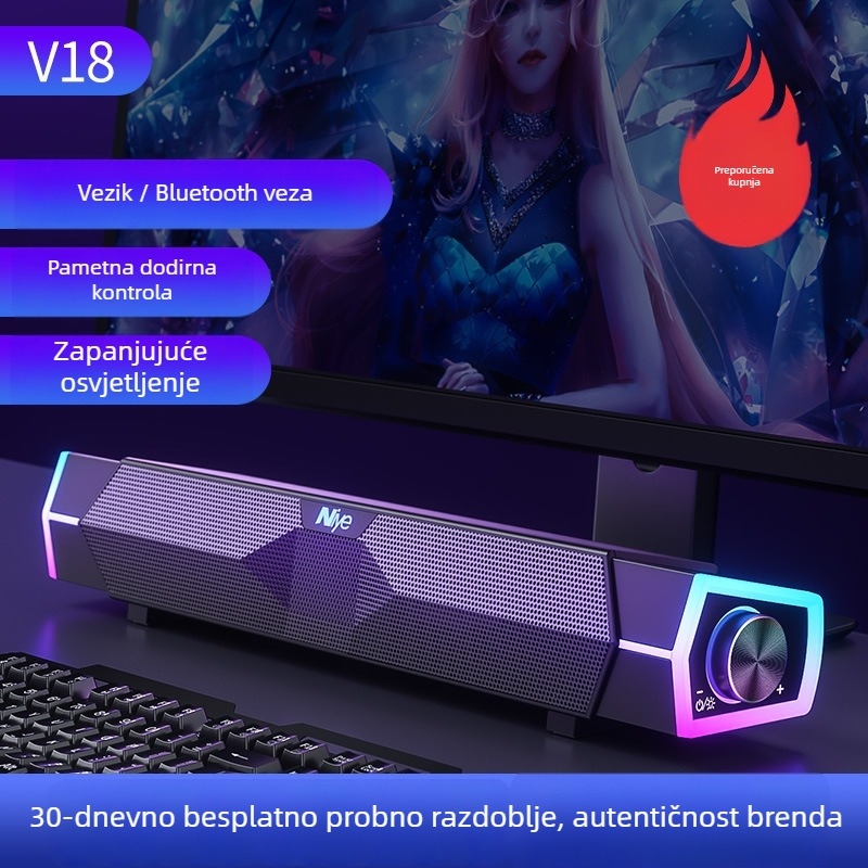 Bluetooth desktop audio sustav sa subwooferom – 2 zvučnika, 6W, Bluetooth 5.0, 100Hz–20kHz, SNR ≥60dB, IPX5