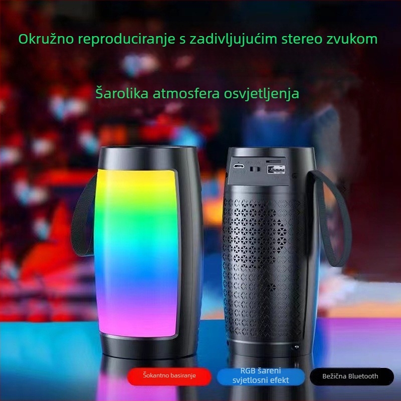Bluetooth zvučnik s ugrađenom baterijom, snaga 5 W, Bluetooth 5.3, frekvencijski raspon 100 Hz-20 kHz, bežični doseg do 10 m