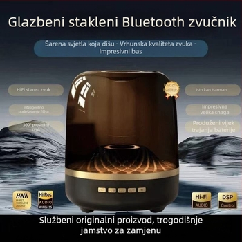 Manhattan Bluetooth zvučnik sa staklenim završetkom, bežični subwoofer, 5W, Bluetooth 5.0, ugrađena baterija