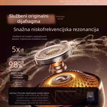 Manhattan Bluetooth zvučnik sa staklenim završetkom, bežični subwoofer, 5W, Bluetooth 5.0, ugrađena baterija