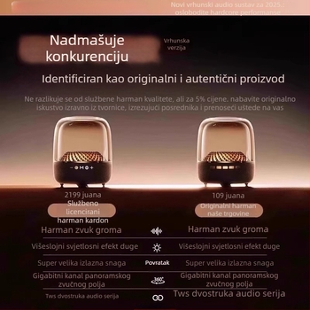 Manhattan Bluetooth zvučnik sa staklenim završetkom, bežični subwoofer, 5W, Bluetooth 5.0, ugrađena baterija