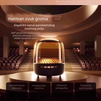 Manhattan Bluetooth zvučnik sa staklenim završetkom, bežični subwoofer, 5W, Bluetooth 5.0, ugrađena baterija