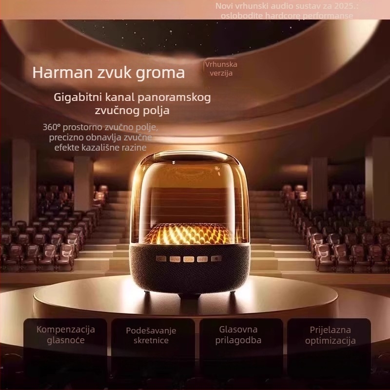 Manhattan Bluetooth zvučnik sa staklenim završetkom, bežični subwoofer, 5W, Bluetooth 5.0, ugrađena baterija