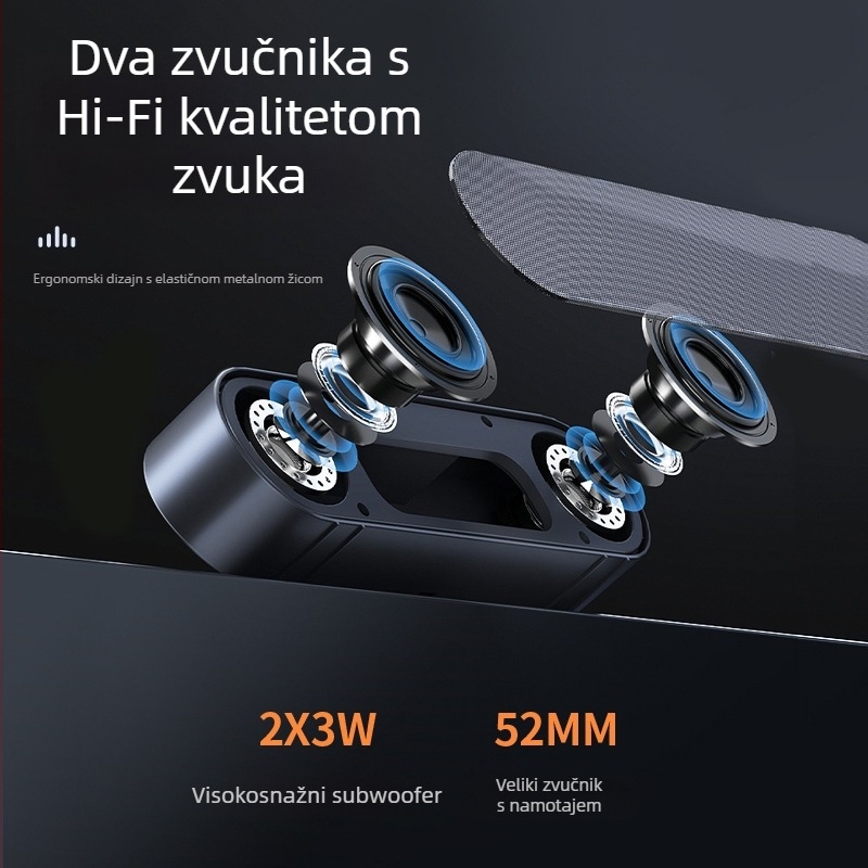 Newman Bt60Plus USB računalski zvučnici, frekvencijski raspon 60–16 kHz, izlazna snaga 5×2 W, SNR 90 dB