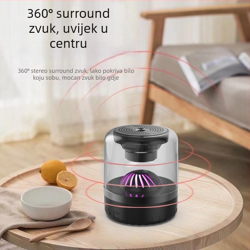 Bežični Bluetooth zvučnik s Hi‑Fi zvukom, Bluetooth 5.3, izlaz 3 W, raspon frekvencija 100 Hz–20 kHz, utor za karticu, ugrađena baterija 500–800 mAh
