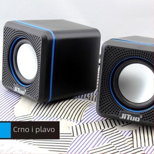JT2600 zvučnik za prijenosno računalo s USB i 3,5 mm, stereo 2.0, raspon frekvencija 40 Hz–20 kHz