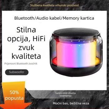 Bluetooth zvučnik s ambijentalnim svjetlom i inteligentnom kontrolom, stakleni bas zvučnik, opseg frekvencija 40 Hz–20 kHz, SNR ≥100 dB