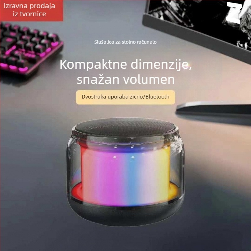 Bluetooth zvučnik s ambijentalnim svjetlom i inteligentnom kontrolom, stakleni bas zvučnik, opseg frekvencija 40 Hz–20 kHz, SNR ≥100 dB