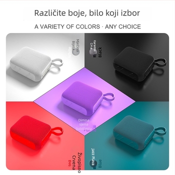 Mini Bluetooth zvučnik — Bluetooth 5.3, IPX5 vodootporan, izlaz 5W, ugrađena baterija, frekvencijski odziv 100Hz-20kHz