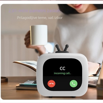 Bluetooth zvučnik sa zaslonom, prijenosni mini zvučnik s prikazom teksta pjesme i podrškom više jezika, Bluetooth 5.3, 100Hz-20kHz, SNR ≥70dB, ugrađena baterija 300-500mAh