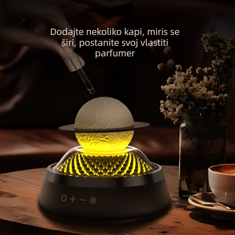 Bluetooth zvučnik s aromaterapijom i noćnim svjetlom – 5W, ugrađena baterija, domet 10 m, Bluetooth 5.3, 20Hz–20kHz