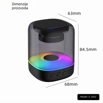 Bežični Bluetooth zvučnik, prenosni mini zvučnik s ugrađenom baterijom 500-800 mAh, Bluetooth 5.0, domet 8 m, do 10 W izlazne snage, SNR ≥85 dB