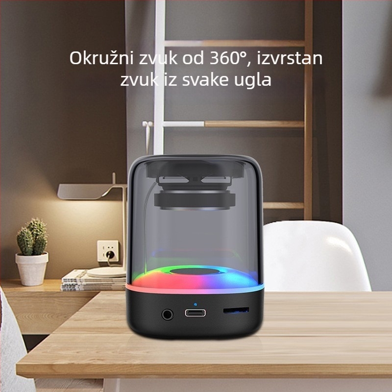 Bežični Bluetooth zvučnik, prenosni mini zvučnik s ugrađenom baterijom 500-800 mAh, Bluetooth 5.0, domet 8 m, do 10 W izlazne snage, SNR ≥85 dB