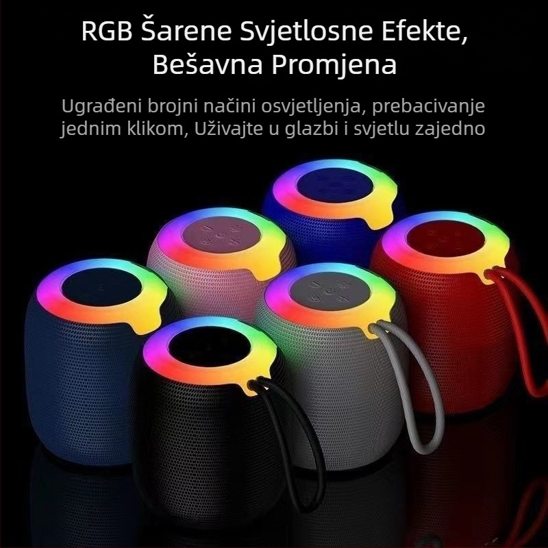 Bluetooth zvučnik mini prijenosni za vanjsku upotrebu (IPX5 vodootpornost, 5W izlaz, Bluetooth 5.1, ugrađena baterija, 100 Hz–20 kHz)