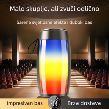 Bluetooth zvučnik za vanjsku i kućnu upotrebu, prenosni stereo sustav, IPX7 vodootporan, USB/TF kartica, 100Hz-20kHz, SNR ≥70dB