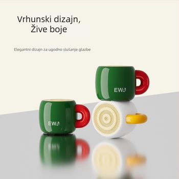 Bežični Bluetooth zvučnik za šalicu — keramička šalica, ugrađena baterija, 5W izlaz, Bluetooth 5.3, frekvencijski raspon 100Hz-18kHz