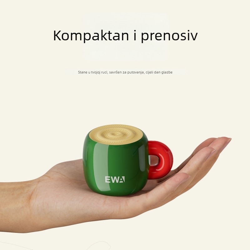 Bežični Bluetooth zvučnik za šalicu — keramička šalica, ugrađena baterija, 5W izlaz, Bluetooth 5.3, frekvencijski raspon 100Hz-18kHz