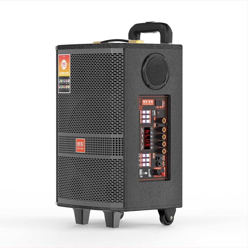 Prijenosni Bluetooth karaoke zvučnik na kotačićima, 50W izlaz, 4 zvučnika, ugrađena baterija (2000–4000 mAh), Bluetooth 5.0, 20 Hz–20 kHz