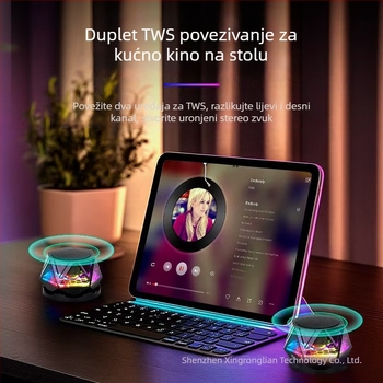G300 Magnetski Bluetooth zvučnik s RGB osvjetljenjem, Bluetooth 5.3, 5W izlaz, Ugrađena baterija 300–500mAh, Frekvencijski domet 20Hz–20kHz, SNR ≥85dB