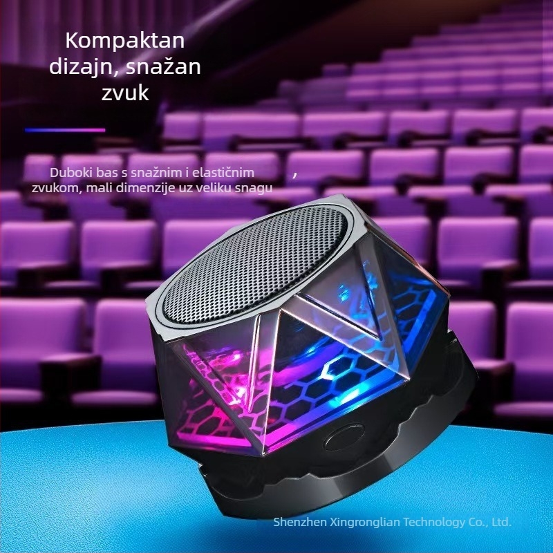 G300 Magnetski Bluetooth zvučnik s RGB osvjetljenjem, Bluetooth 5.3, 5W izlaz, Ugrađena baterija 300–500mAh, Frekvencijski domet 20Hz–20kHz, SNR ≥85dB