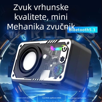 Bluetooth zvučnik s Bluetooth 5.0, dvostrukim driverom, IPX7 vodootporan, ugrađena baterija 1200–2000mAh, frekvencijski raspon 100Hz–20kHz
