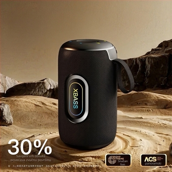 Prijenosni Bluetooth zvučnik s 2 zvučnika, integrirana baterija 2000–4000 mAh, IPX4 vodootporan, Bluetooth 5.0, domet 10 m