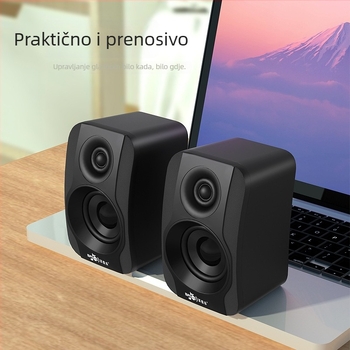 Stolni računalski zvučnici s USB + 3,5 mm ulazom, 2.0 stereo, 40 Hz–20 kHz, SNR ≥75 dB, 8 sati reprodukcije
