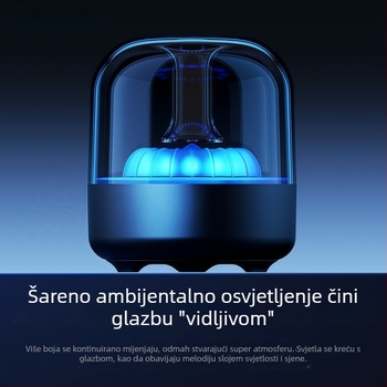 Bluetooth 5.0 zvučnik s LED osvjetljenjem, 3W, 100Hz–20kHz, SNR ≥75dB, slot za karticu