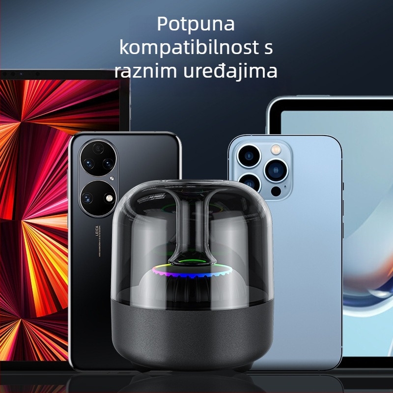 Bluetooth 5.0 zvučnik s LED osvjetljenjem, 3W, 100Hz–20kHz, SNR ≥75dB, slot za karticu