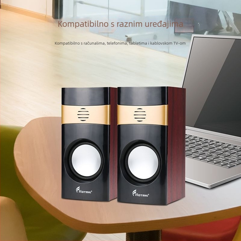 A12 USB kabelni zvučnik za računalo, 3,5 mm ulaz, 40 Hz–20 kHz