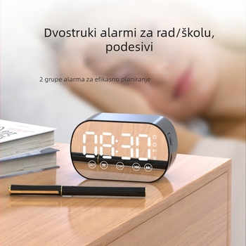 Bluetooth zvučnik s budilicom, ugrađena baterija 500-800 mAh, 10 W, frekvencijski raspon 30 Hz-15 kHz, SNR < 60 dB