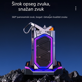 Bluetooth stolni karaoke zvučnik s ugrađenom baterijom – Bluetooth 5.3; ukupna snaga 20W; frekvencijski raspon 100 Hz–20 kHz; SNR ≥70 dB; ugrađena baterija 300–500 mAh