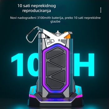Bluetooth stolni karaoke zvučnik s ugrađenom baterijom – Bluetooth 5.3; ukupna snaga 20W; frekvencijski raspon 100 Hz–20 kHz; SNR ≥70 dB; ugrađena baterija 300–500 mAh