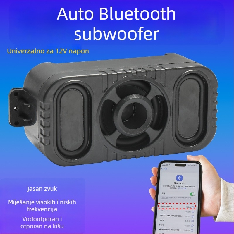 Nothing Vanjski Bluetooth zvučnik za vožnju biciklom — 12V, vodootporan, subwoofer