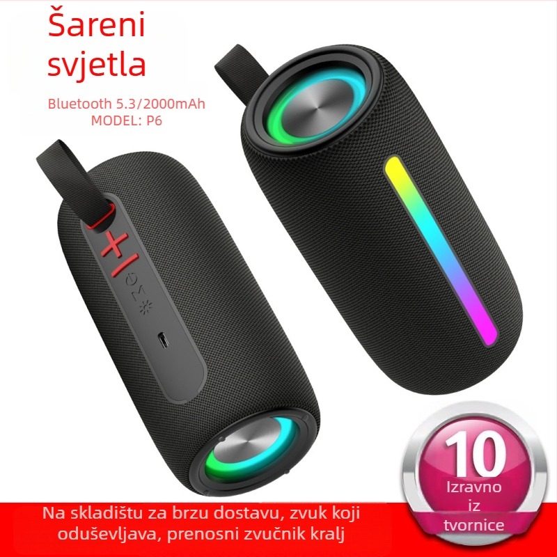 Domaći bežični Bluetooth zvučnik s dva zvučnika, 10W, BT 5.0, 100 Hz–20 kHz, ugrađena baterija 1200–2000 mAh