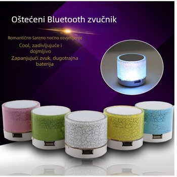 Mini Bluetooth zvučnik s utorom za karticu, IPX1 vodootporan, 3W, 40 Hz–20 kHz, ugrađena baterija 300–500 mAh, Bluetooth 4.0