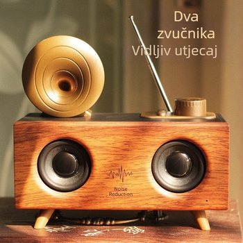 Bežični Bluetooth zvučnik sa subwooferom, utor za karticu, IPX7 vodootpornost, 5W izlaz, 3,5 mm ulaz
