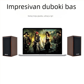 Desktop zvučnik s drvenim kućištem, USB napajanje, 5 W, 3,5 mm audio priključak, raspon frekvencija 30 Hz–15 kHz