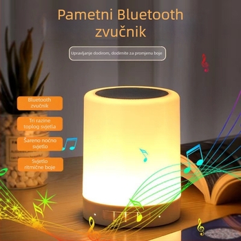 Bežični Bluetooth zvučnik s noćnom lampom i šarenim ambijentalnim osvjetljenjem