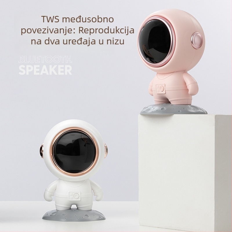 Bežični Bluetooth zvučnik u astronautskom dizajnu – IPX4, 5W, Bluetooth 5.3, 20Hz-20kHz, domet 10 m