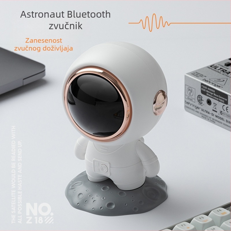 Bežični Bluetooth zvučnik u astronautskom dizajnu – IPX4, 5W, Bluetooth 5.3, 20Hz-20kHz, domet 10 m
