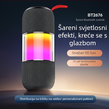 Vodootporan Bluetooth zvučnik, prenosni za vanjsku i kućnu upotrebu, 5W, Bluetooth 5.3, IPX5, ugrađena baterija 2000–4000 mAh, frekvencijski raspon 100 Hz–20 kHz