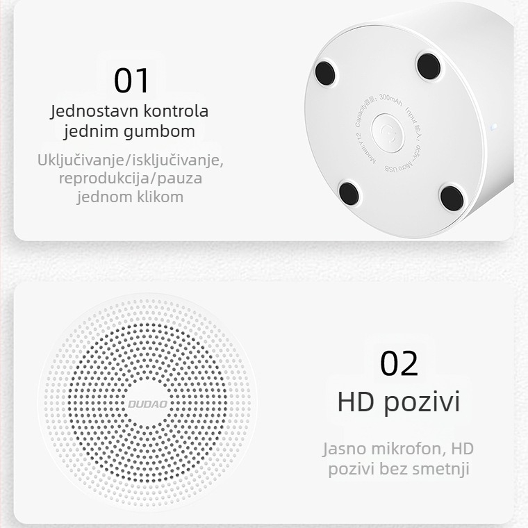 Bluetooth zvučnik Y12 s mini subwooferom (Bluetooth 5.0, 10W, 100 Hz–20 kHz, ≥95 dB SNR, domet 10 m)