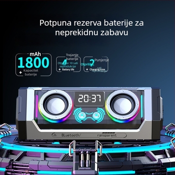 Bežični Bluetooth stolni zvučnik za karaoke, 2 zvučnika, BT 5.3, 100Hz–20kHz, 10W, ugrađena baterija 1200–2000mAh