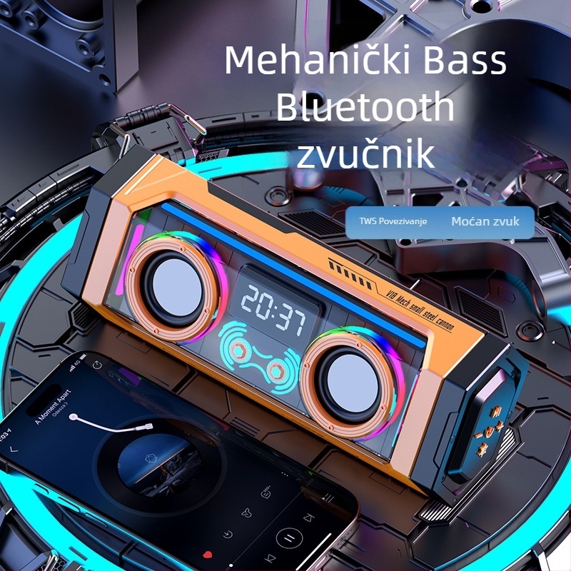 Bežični Bluetooth stolni zvučnik za karaoke, 2 zvučnika, BT 5.3, 100Hz–20kHz, 10W, ugrađena baterija 1200–2000mAh