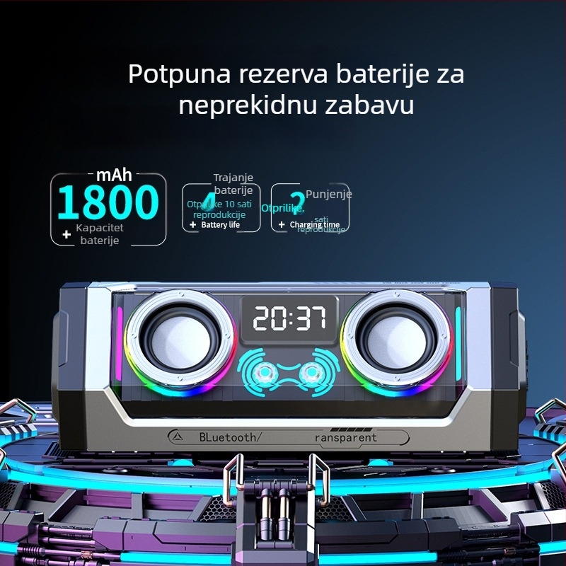 Bežični Bluetooth stolni zvučnik za karaoke, 2 zvučnika, BT 5.3, 100Hz–20kHz, 10W, ugrađena baterija 1200–2000mAh