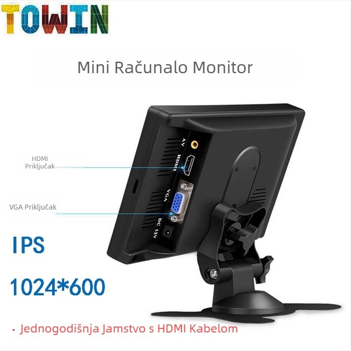 Univerzalni automobilni prikaz za reklamu s HDMI/VGA/AV ulazima | LED zaslon | rezolucija 1024x600 | Model 7003