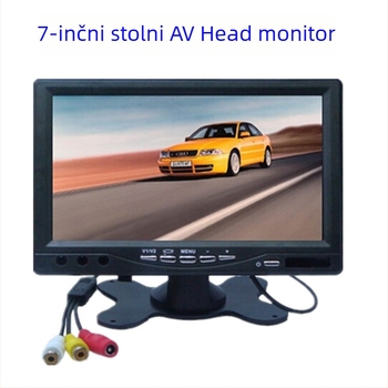 7-inčni monitor za retrovizor automobila, 24V AV ulaz i kamera za vožnju unatrag