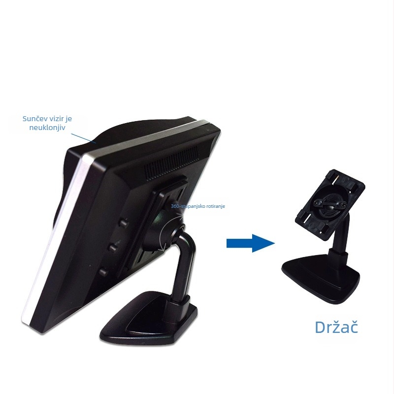 YL-501 auto LCD zaslon s digitalnim zaslonom, rezolucija 480x272, NTSC/PAL kompatibilnost